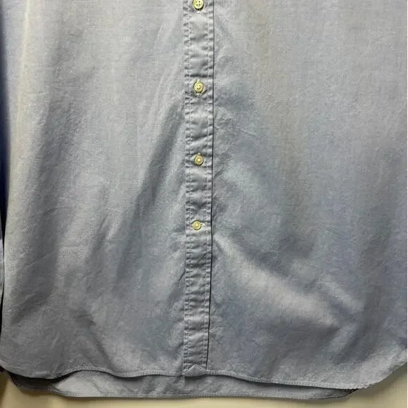 Polo Ralph Lauren Long Sleeve Button Up Oxford Shirt Light Blue Size 171/2 36-37 - Picture 3 of 9